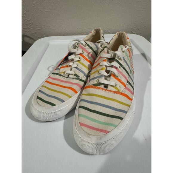 KEDS + Rifle Paper Co Anchor Happy Stripe Shoes Size 8 - Picture 5 of 9
